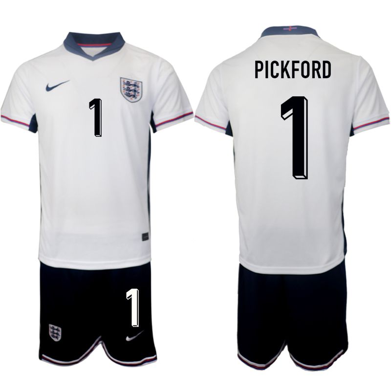 Men 2024-2025 Season England home white #1 Soccer Jersey
